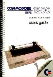 Commodore MPS 1200 Dot Matrix Printer User's Guide