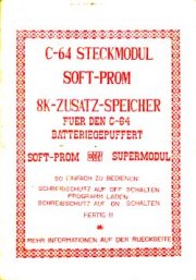 C-64 Steckmodul SOFT-PROM