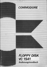 Commodore floppy disk VC 1541 Bedienungshandbuch