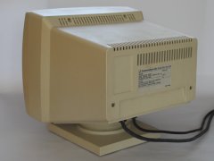The rear side of the Commodore 1403 monitor.
