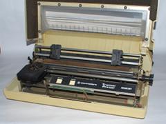 Inside of the Commodore 8023P printer.
