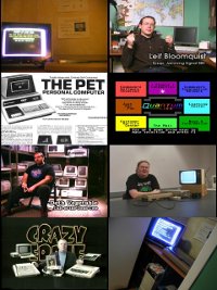 A Commodore PET 2001 and C64 computer, 1802 monitor, 1541 diskdrive, Quantum Link and Leif Bloomquist.