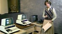 A Commodore PET 2001 (Blue) in the TV program Pebble Mill at One.
