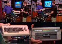 A Commodore C64 computer and a 1541 disk drive in the TV-show TechTV.