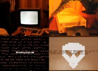A Commodore C64 computer and a 1541c disk drive in the music video The Calling by Xosar.
